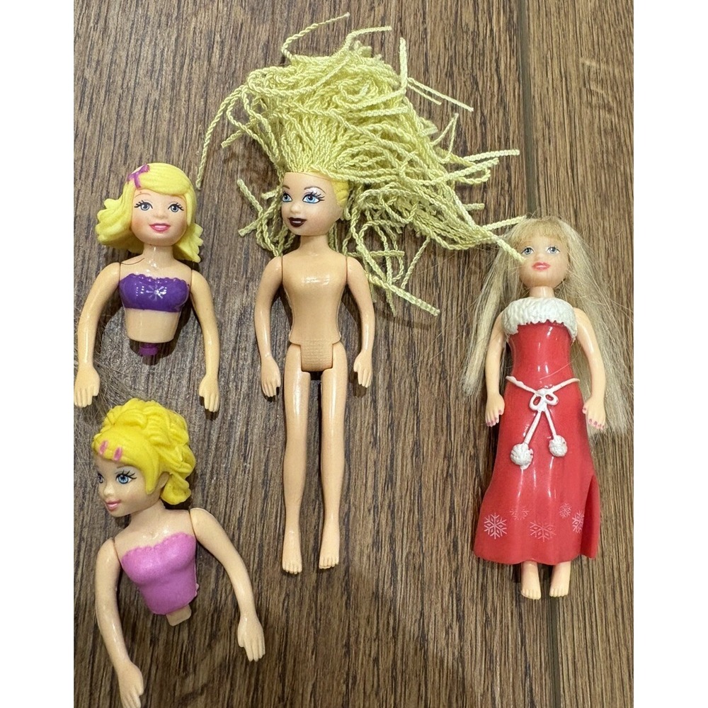 VTG Polly Pocket Doll Lot Polly Christmas Holiday Mattel Bratz Figure - Picture 6 of 11